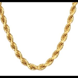 24 k gold rope chain